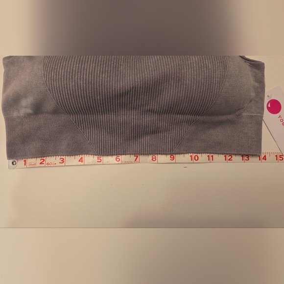 NWT Yogalicious Women's Gray Ribbed Sports Bra ~ Size Large - Picture 7 of 8